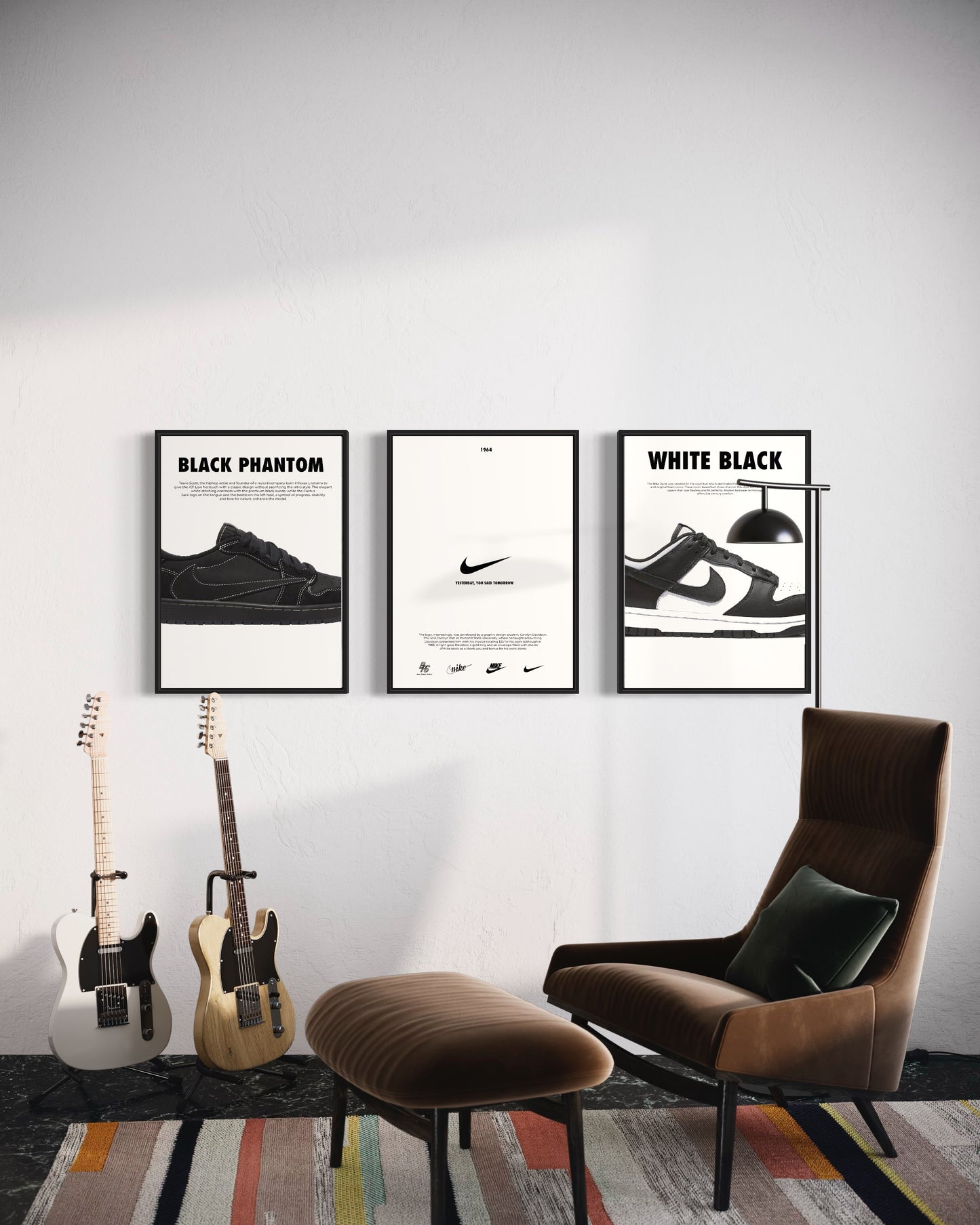 Set de cuadros Nike - Blanco y negro