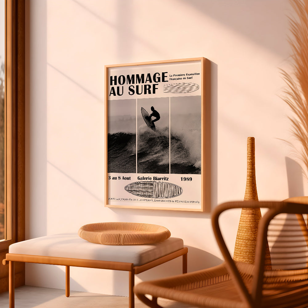 Surf Poster - Hommage Au Surf