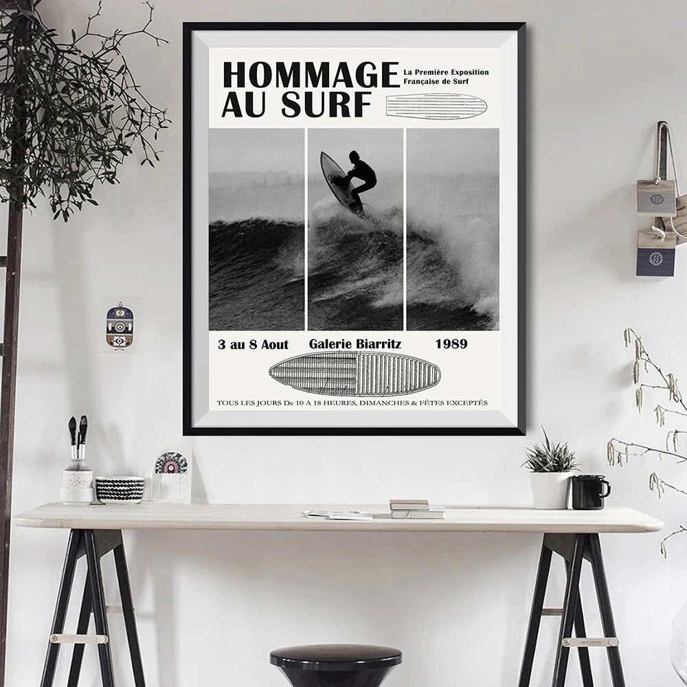 Surf Poster - Hommage Au Surf