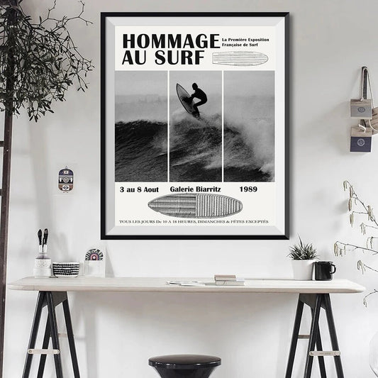 Surf Poster - Hommage Au Surf