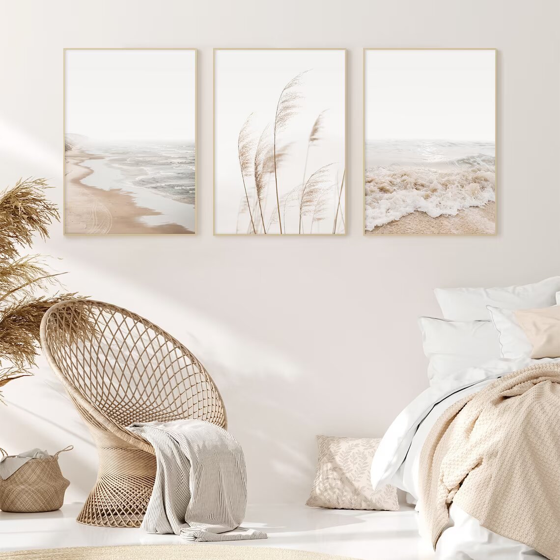 Set de cuadros con postales playeras - Sepia