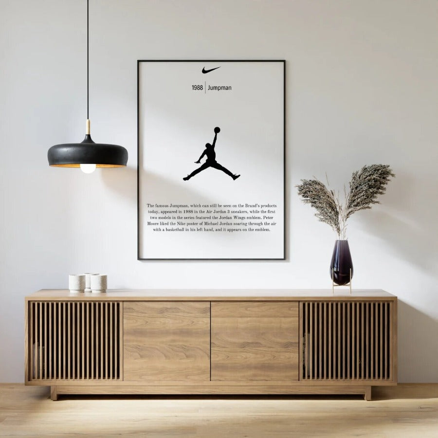Set de cuadros del logo de Nike - Blanco y negro