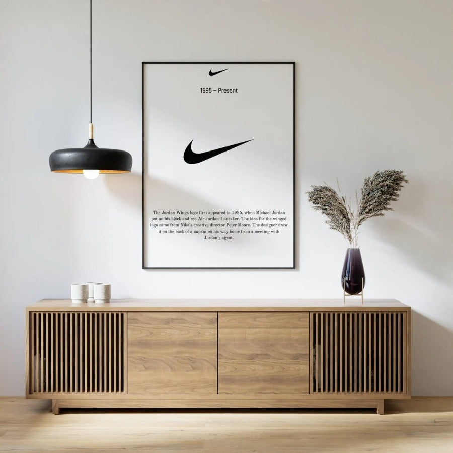 Set de cuadros del logo de Nike - Blanco y negro
