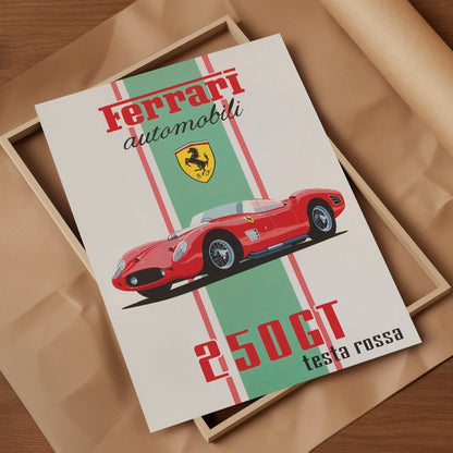 Poster vintage de Ferrari Testarosa