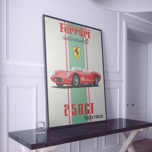 Poster vintage de Ferrari Testarosa