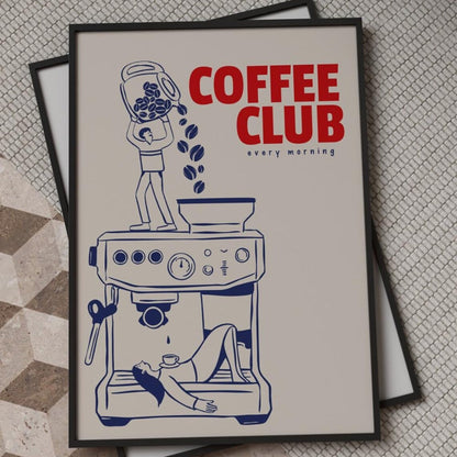 Coffee Club - Poster de cafe