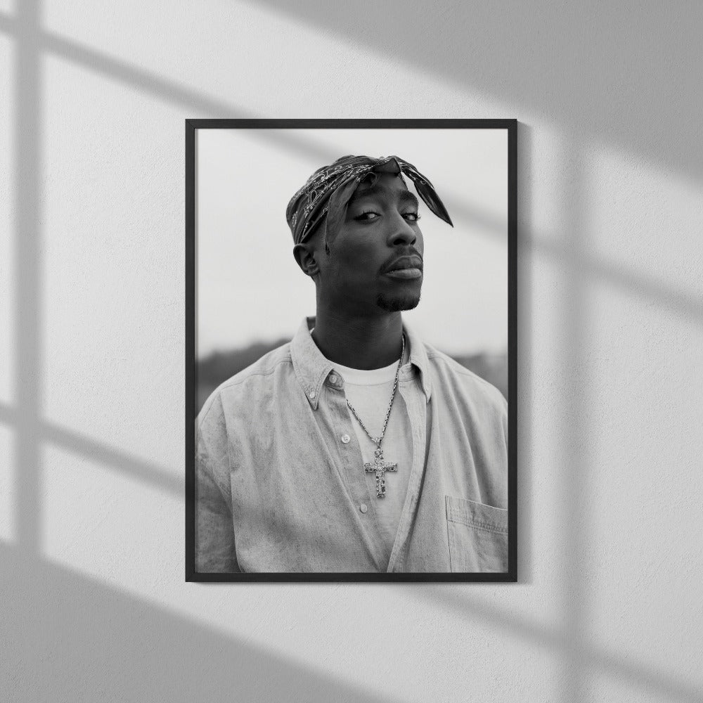 Poster de Tupac - ByN