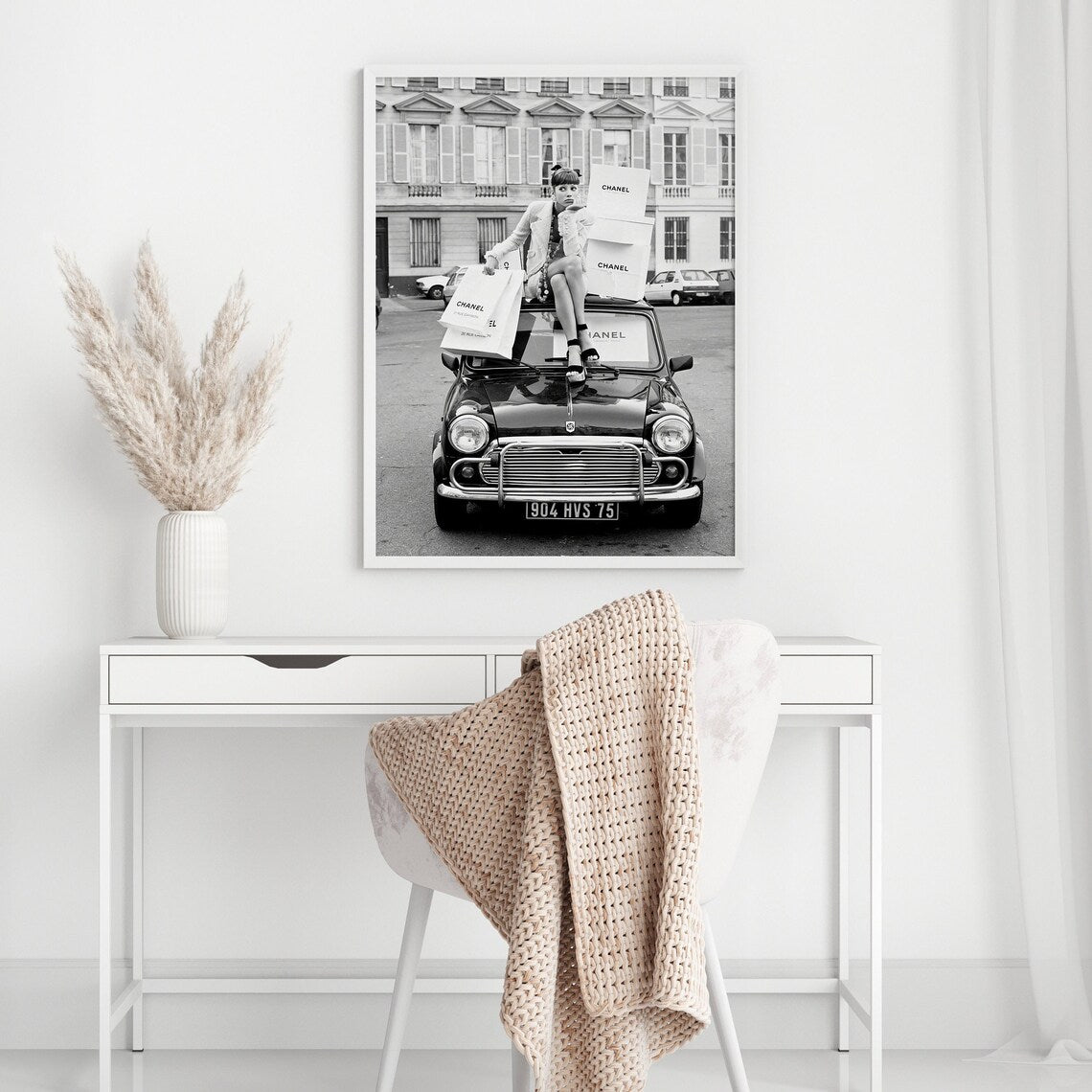 Poster de moda vintage - blanco y negro