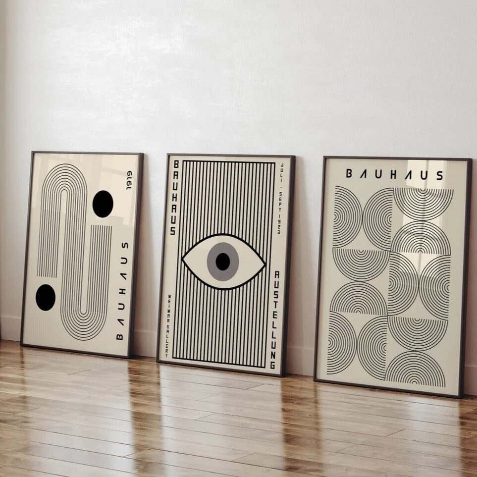 Set de 3 cuadros - Bauhaus - Eye