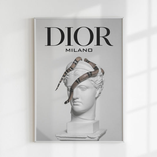 Poster de alta moda - DIOR x estatua griega