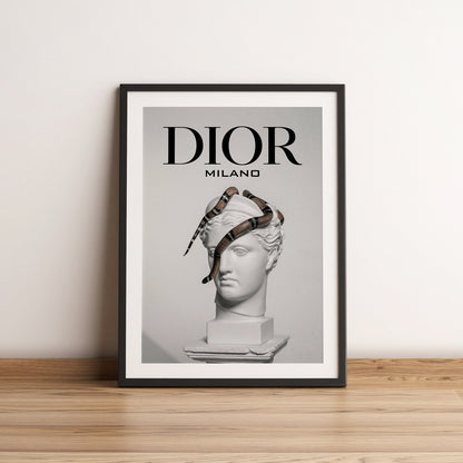 Poster de alta moda - DIOR x estatua griega