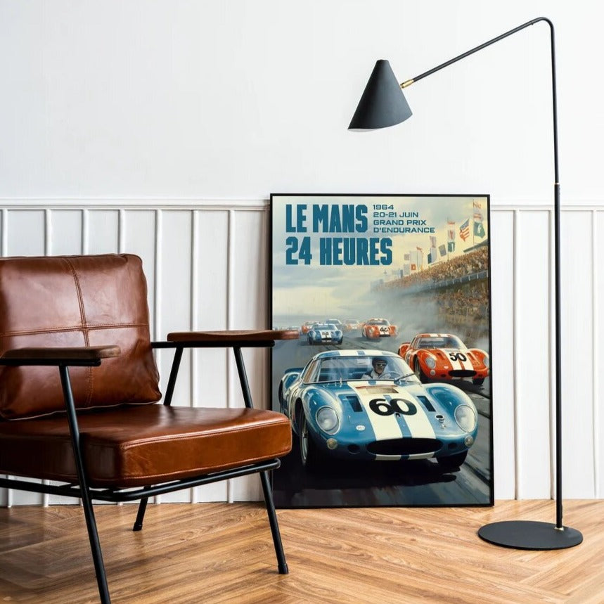 Poster de automovilismo vintage: 1964 - Le Mans