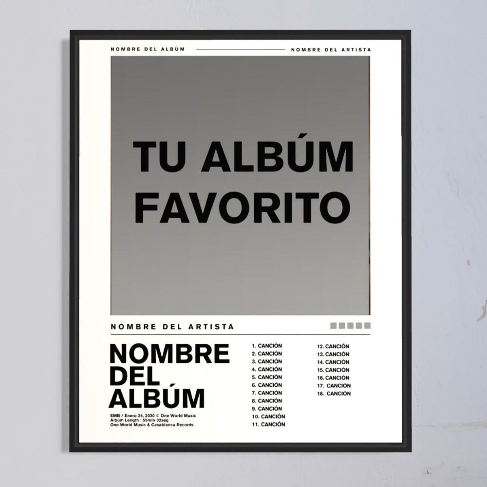 cuadro de album personalizado